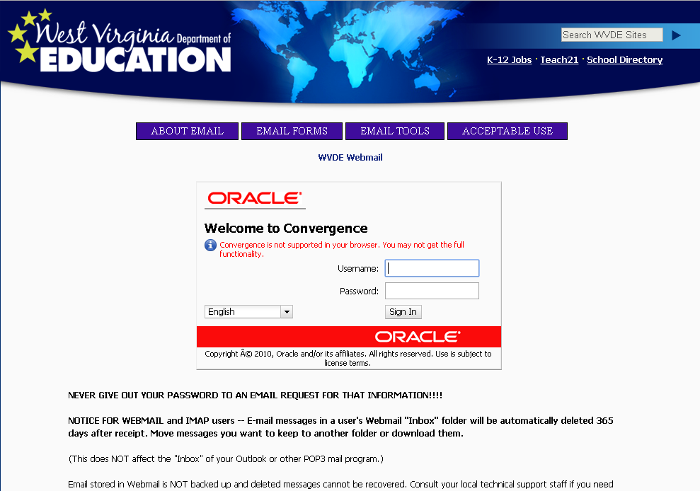 WVDE Webmail Login Guide