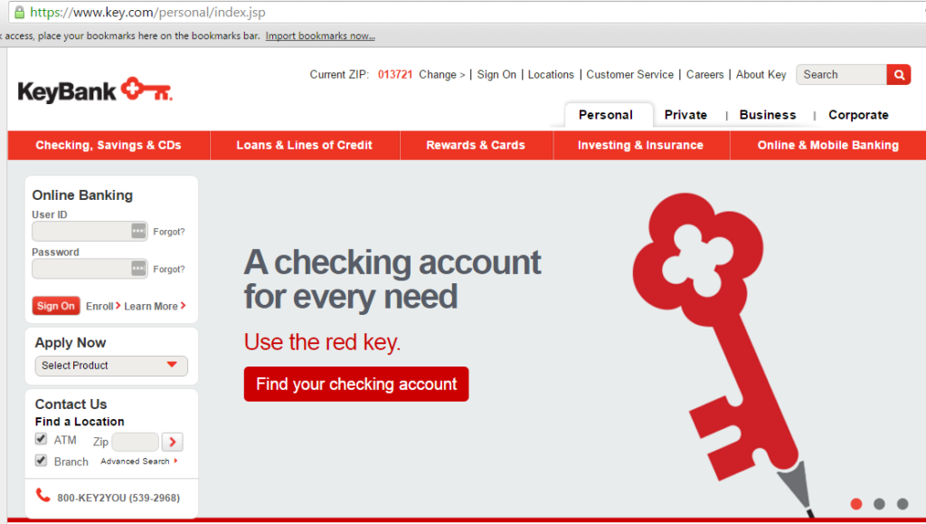 Key Bank online banking login