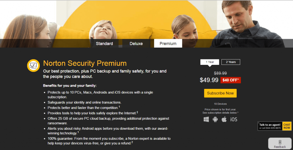 Norton account login security premium
