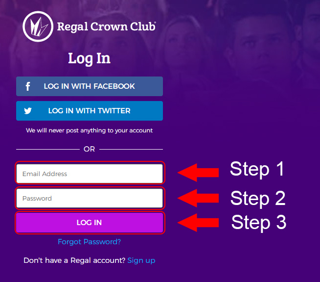 regal crown club member login