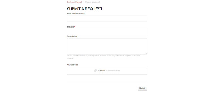 Smilebox Submit Request