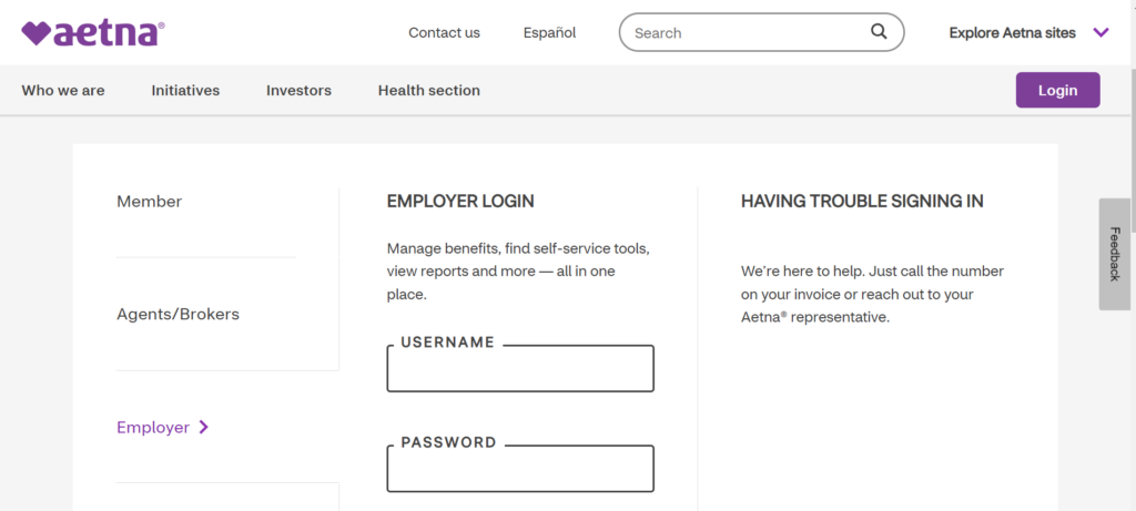 Aetna Login for Employers